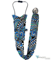 Stethoscope Cover - Giant Blue Paisley - Stethoscope Covers - Sparkling EARTH