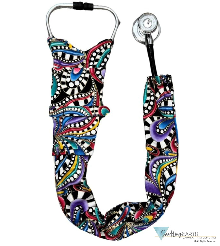 Stethoscope Cover - Giant Mixed Color Paisley - Stethoscope Covers - Sparkling EARTH