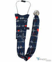 Stethoscope Cover - Heartbeats on Navy - Stethoscope Covers - Sparkling EARTH