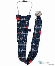 Stethoscope Cover - Heartbeats on Navy - Sparkling EARTH