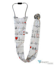 Stethoscope Cover - Heartbeats on White - Stethoscope Covers - Sparkling EARTH