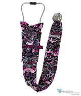 Stethoscope Cover - Pink Ribbon Collage - Sparkling EARTH