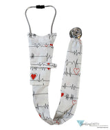 Stethoscope Cover – Stylish Durable & Made in USA - Heartbeats on White Stethoscope Covers