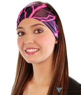 Stretch Headband - Metallic Pink Lightning Headbands