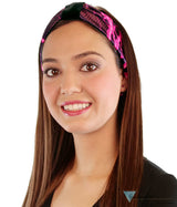 Stretch Headband - Metallic Pink Lightning Headbands