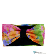 Stretch Headband - Multi Tie Dye Orange, Red & Blue - Stretch Headbands - Sparkling EARTH