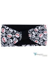 Stretch Headband - Red Eye Skulls on Black - Stretch Headbands - Sparkling EARTH