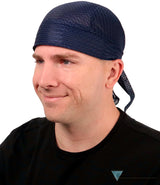 Stretch Mesh Skull Cap - Navy Caps