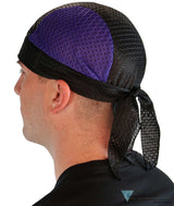 Stretch Mesh Skull Cap - Purple And Black Caps