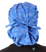 Stylish American Made Banded Bouffant Ponytail Scrub Cap - Flutter and Flora Banded Bouffant Surgical Scrub Caps