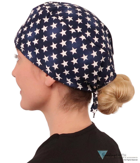 Surgical Cap - Navy With Stars Scrub Caps