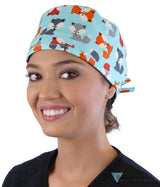 Surgical Scrub Cap - Friendly Foxes Caps