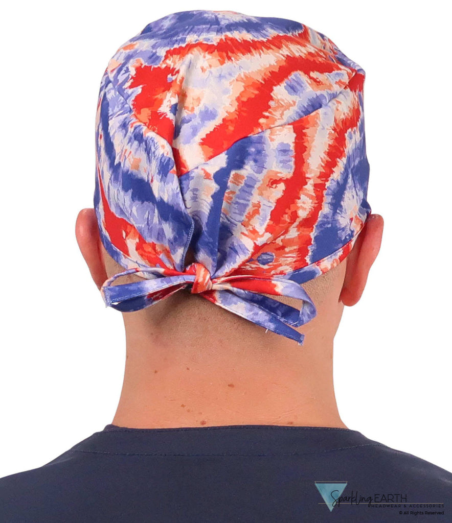 Surgical Scrub Cap - Patriotic Tie Dye Caps