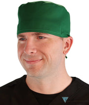 Surgical Scrub Cap - Solid Forest Green Caps