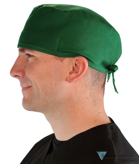 Surgical Scrub Cap - Solid Forest Green Caps