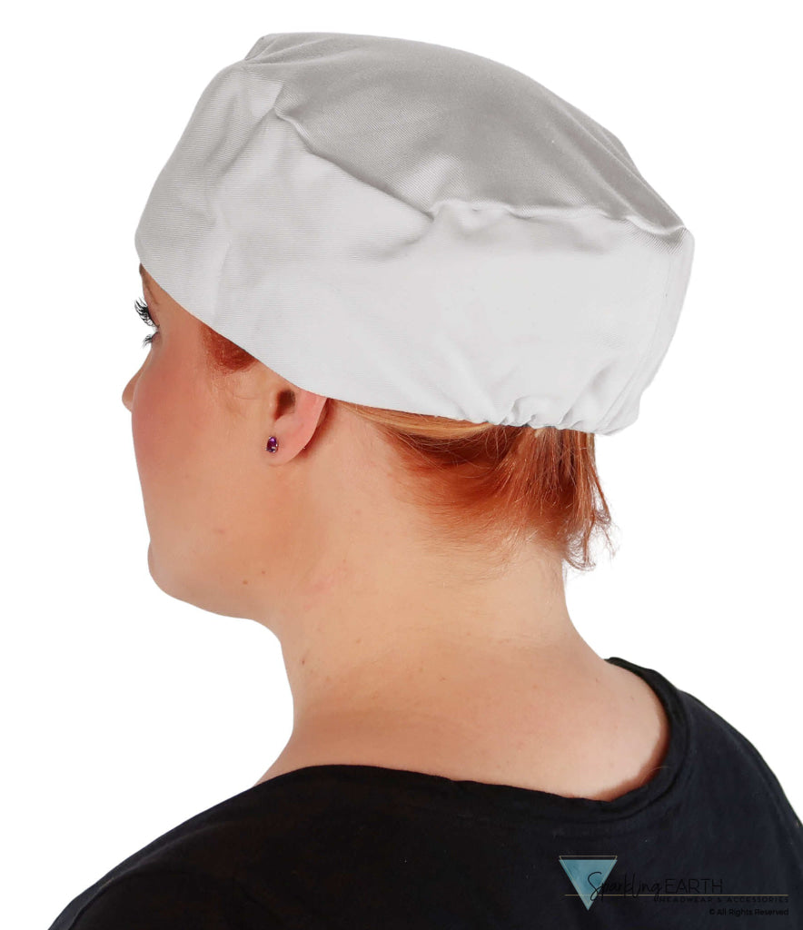 White Chef’s Beanie – Air Flow &amp; Breathable Cotton Twill - Made in USA - White Chef’s Caps